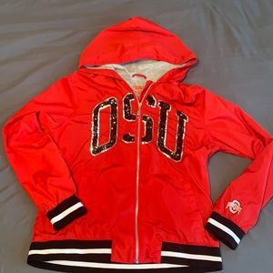 Justice 18/20 zip up OSU hooded jacket.